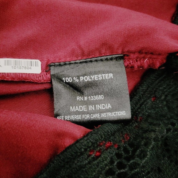 ROJA Burgundy Velvet Embroidered Festival Boho Gypsy Off Shoulder Top‎ Sz. XXL - Picture 9 of 9